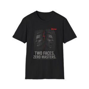 Unisex Graphic T-Shirt - Two Faces, Zero Masters, Unique Gift, Casual Wear, Streetwear, Cool Gift for Him/Her, Everyday Style