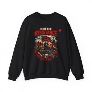 Join The Resistance Sweatshirt — Gothic Skull & Anarchy Graphic Crewneck